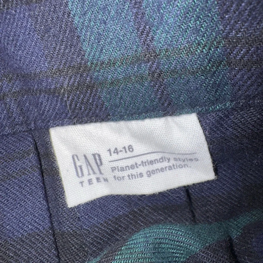 NWT Gap Teens Tartan Plaid‎ Mini Skirt Sz 14-16 Green Pleated Preppy Academia
